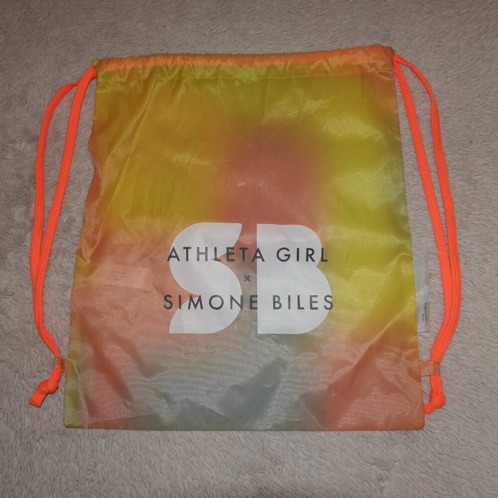 Athleta Girl x Simone Biles Drawstring Backpack, Sunset Ombre, Gymnastics Bag